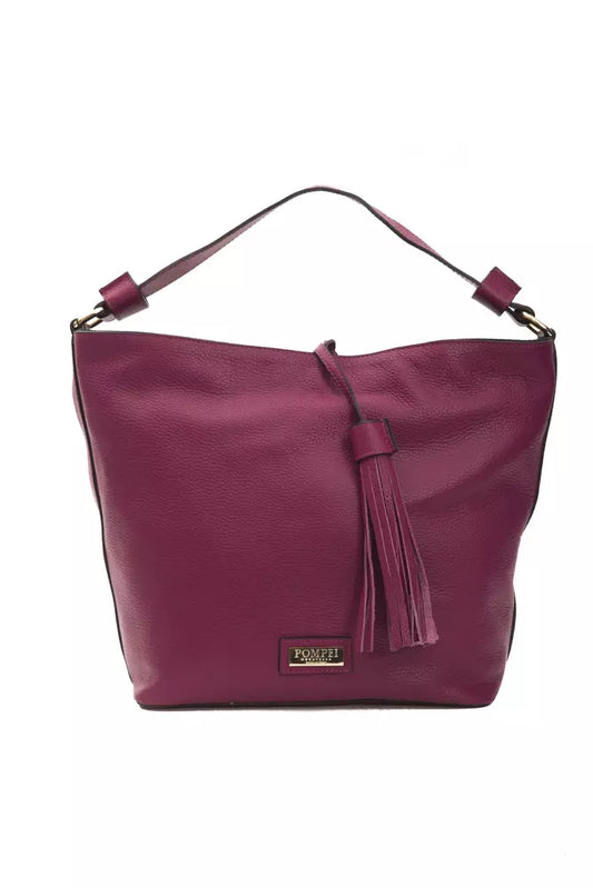 Sac à bandoulière Pompei Donatella en cuir bordeaux pour femme