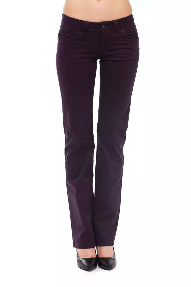 Ungaro Fever Purple Cotton Women Pant - Élégance et Confort