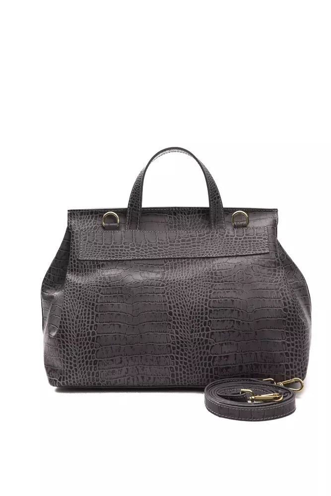 Sac à bandoulière Pompei Donatella en cuir gris pour femme