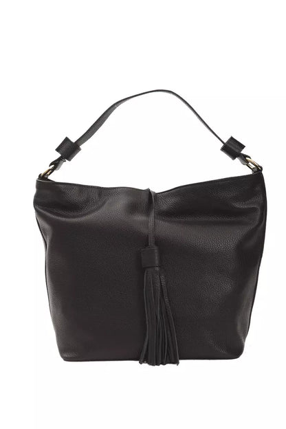 Sac à bandoulière Pompei Donatella en cuir noir pour femme