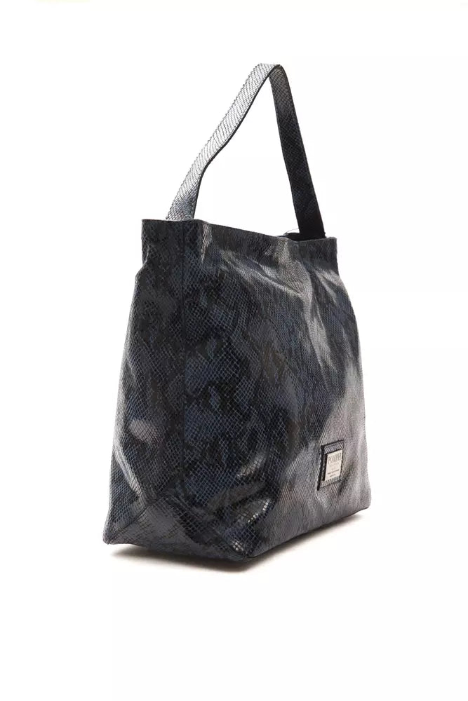 Sac à bandoulière Pompei Donatella en cuir bleu pour femme