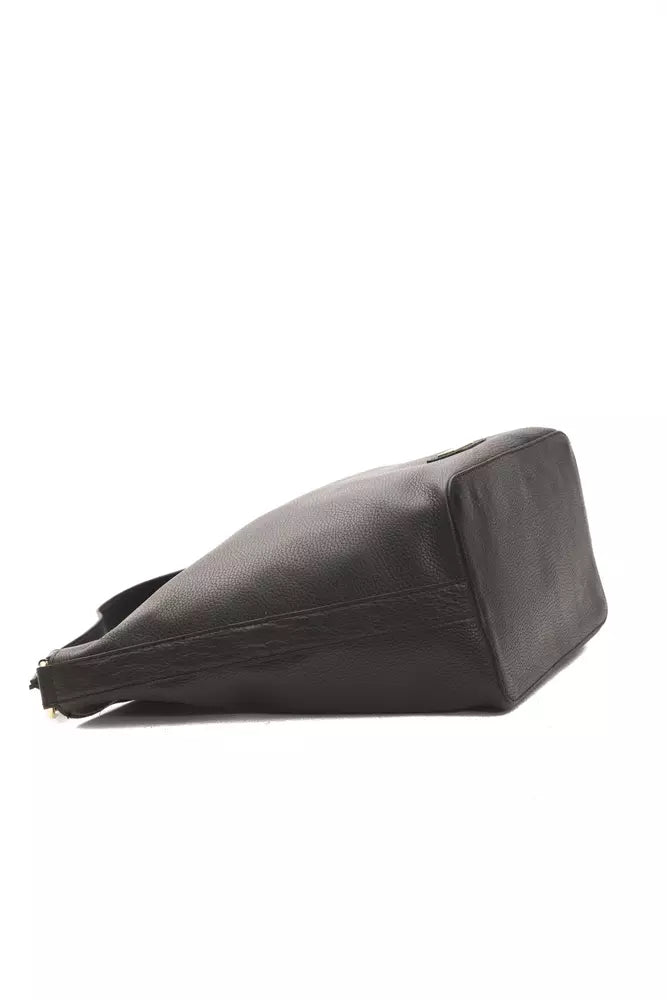 Sac à bandoulière Pompei Donatella en cuir noir pour femme