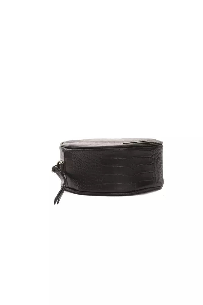 Sac bandoulière Pompei Donatella en cuir noir pour femme