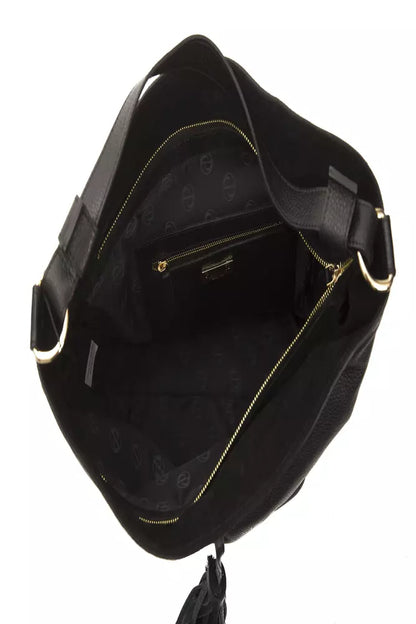Sac à bandoulière Pompei Donatella en cuir noir pour femme