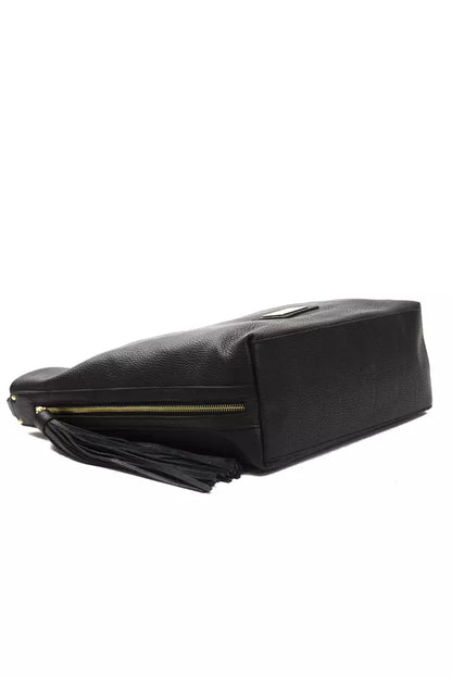 Sac à bandoulière Pompei Donatella en cuir noir pour femme