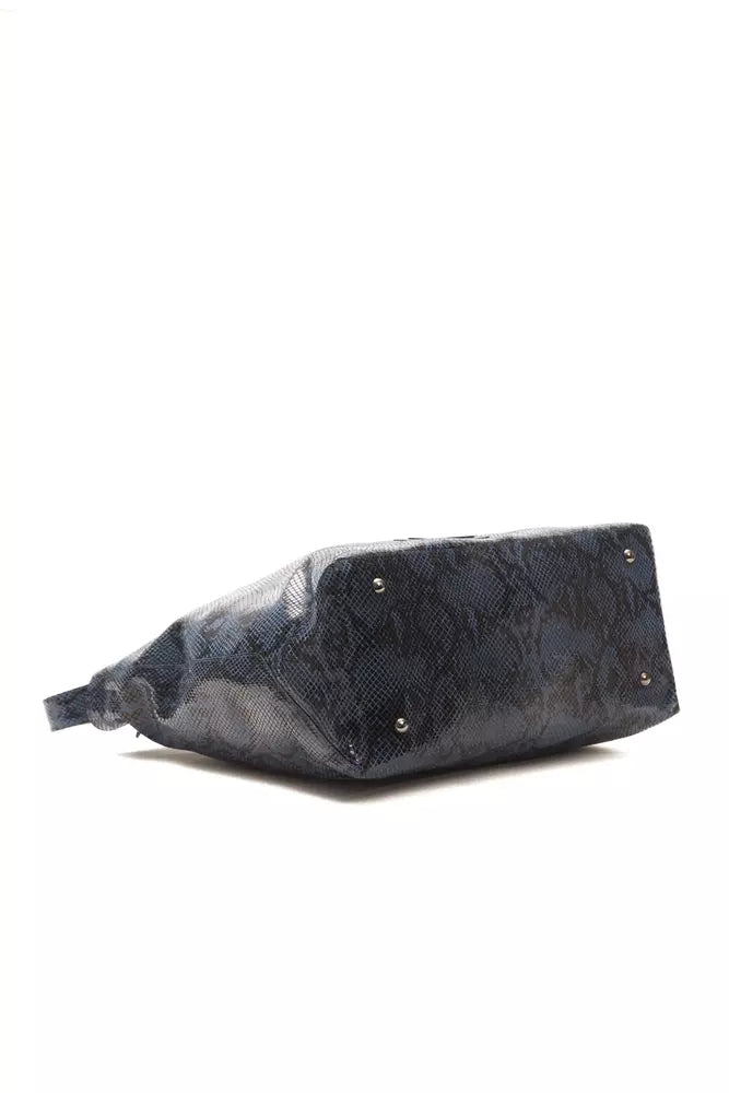 Sac à bandoulière Pompei Donatella en cuir bleu pour femme