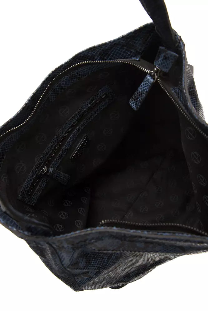 Sac à bandoulière Pompei Donatella en cuir bleu pour femme