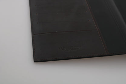AG Spalding &amp; Bros Zwarte leren bifold reistas met logo
