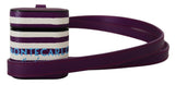 Dolce & Gabbana Purple Leather Strap Airpods Case with Gold Logo