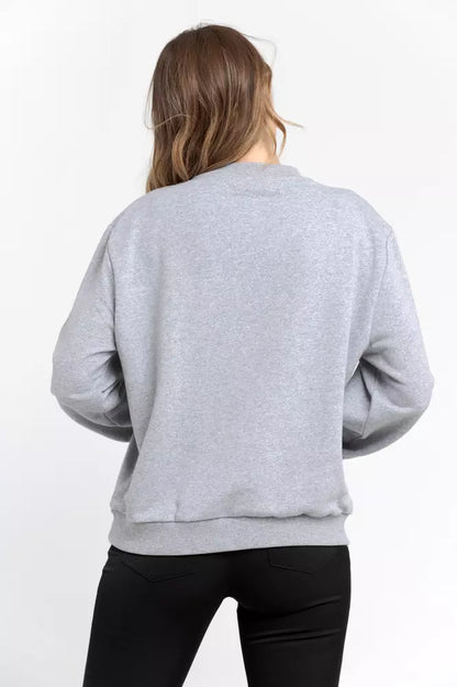Sweatshirt femme en coton gris de Trussardi