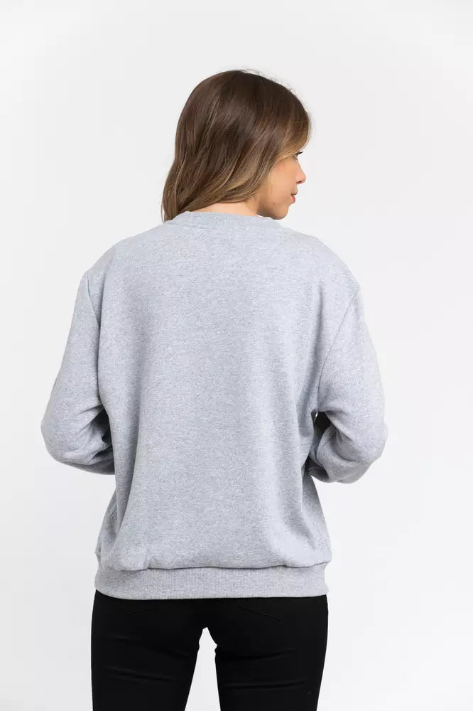 Sweatshirt femme en coton gris de Trussardi