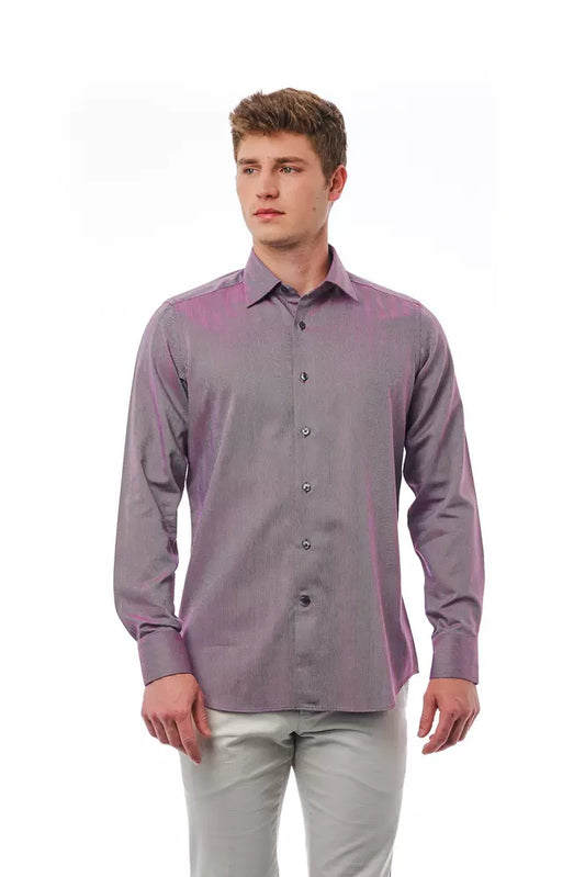 Chemise homme en coton bordeaux de Bagutta