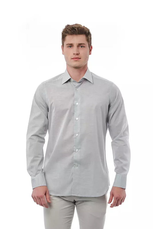 Chemise homme en coton gris Bagutta