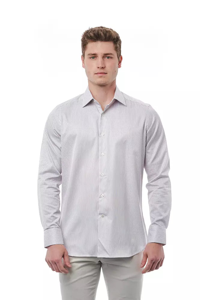 Bagutta White Cotton Regular Fit Shirt for Men