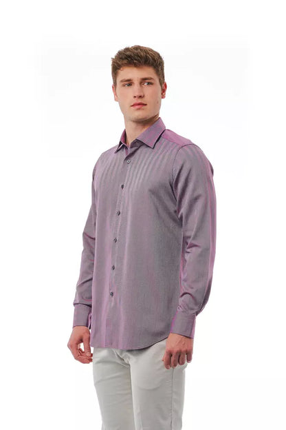 Chemise homme en coton bordeaux de Bagutta