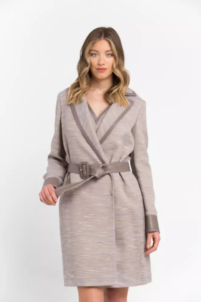 Manteau Trussardi beige en coton pour femme