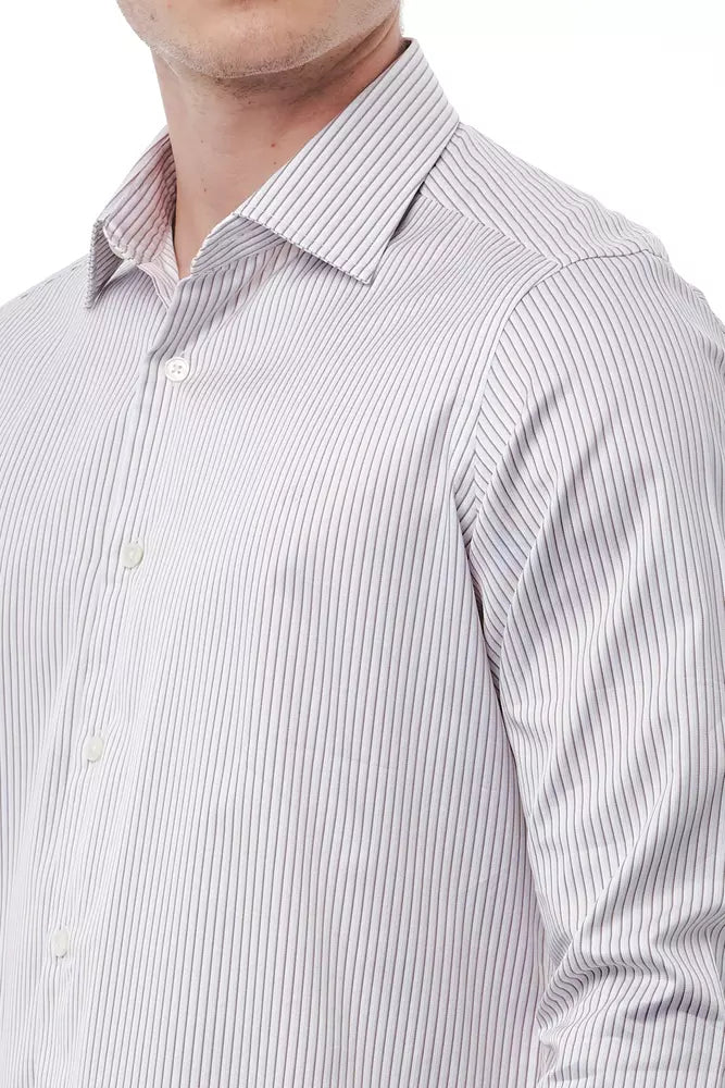 Bagutta White Cotton Regular Fit Shirt for Men