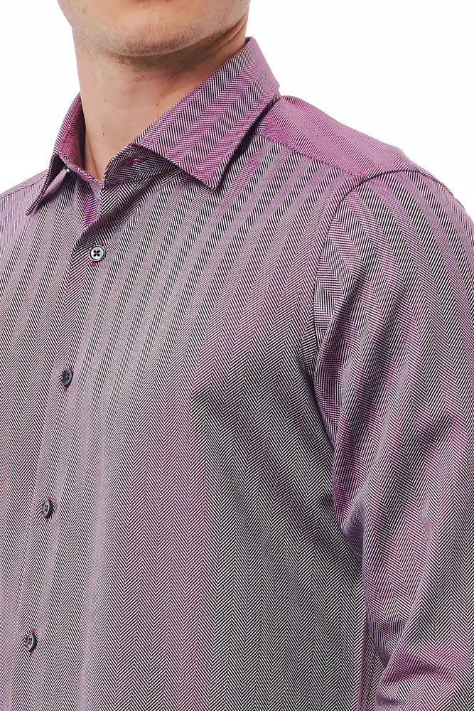 Chemise homme en coton bordeaux de Bagutta
