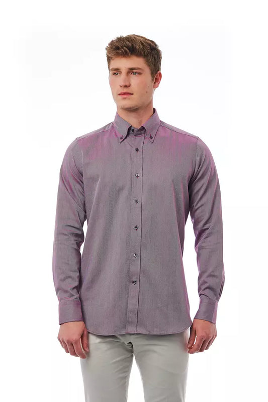Chemise homme en coton bordeaux de Bagutta