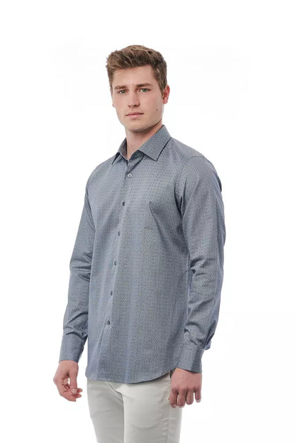 Chemise homme en coton noir Bagutta