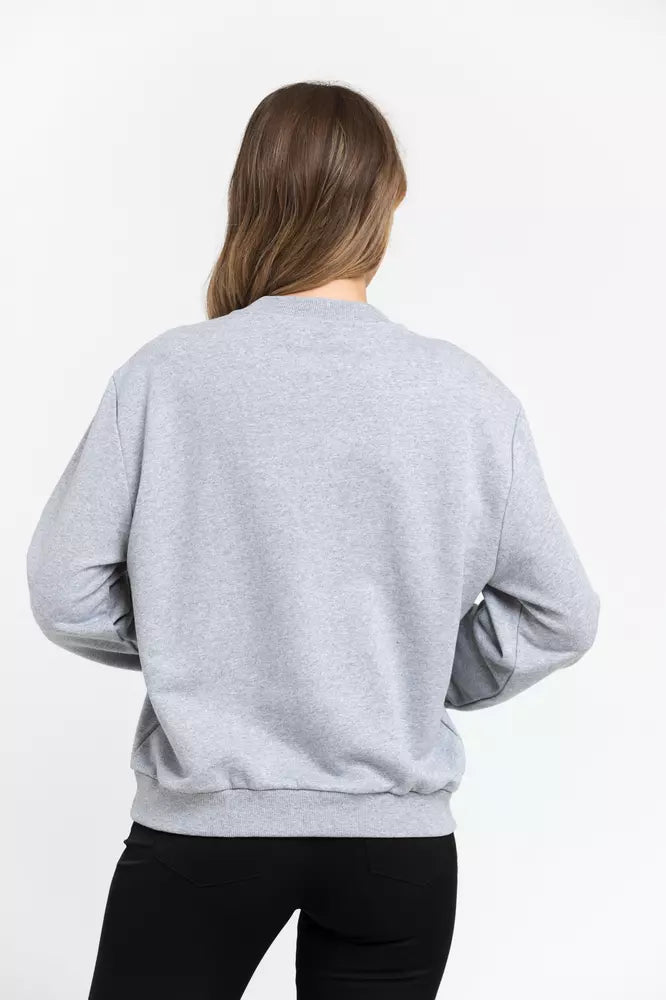 Sweatshirt femme en coton gris de Trussardi