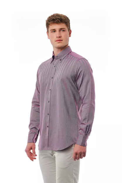 Chemise homme en coton bordeaux de Bagutta