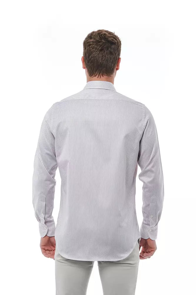 Bagutta White Cotton Regular Fit Shirt for Men
