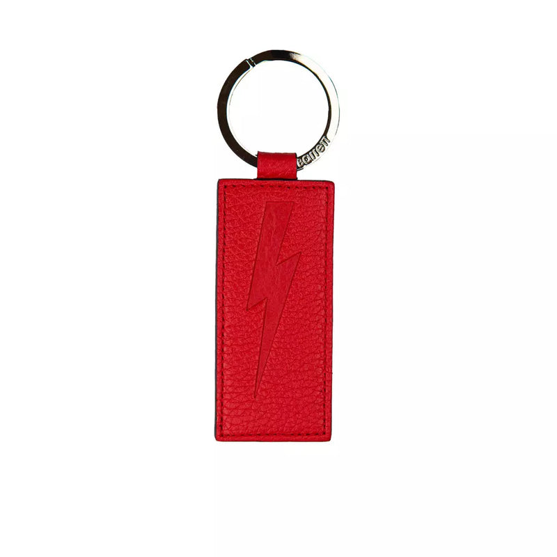Neil Barrett rode leren heren sleutelhanger