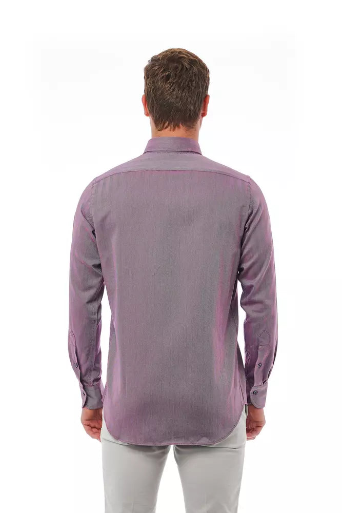 Chemise homme en coton bordeaux de Bagutta