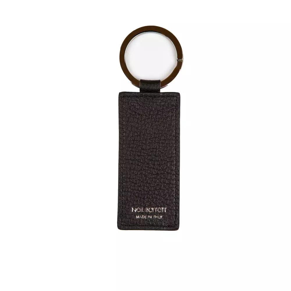 Porte-clés homme en cuir noir Neil Barrett