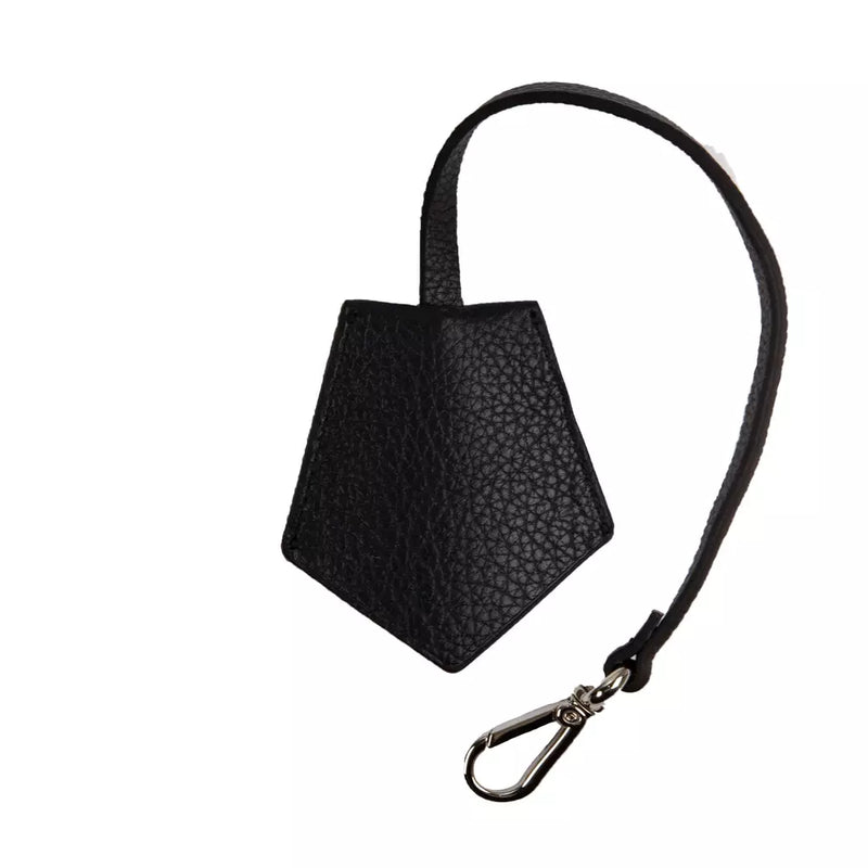 Neil Barrett leren sleutelhanger voor heren, zwart.