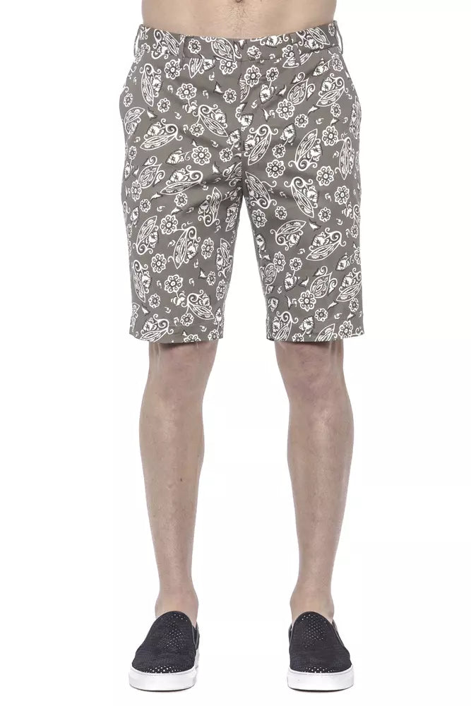 Shorts Bermuda pour homme en coton vert de PT Torino