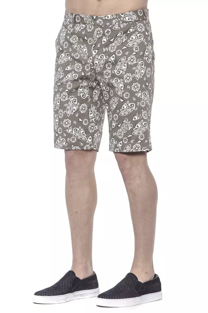 Shorts Bermuda pour homme en coton vert de PT Torino