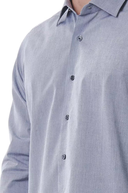 Chemise homme en coton gris Bagutta