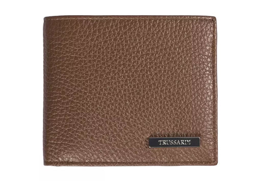 Trussardi Bruine Leren Herenportemonnee