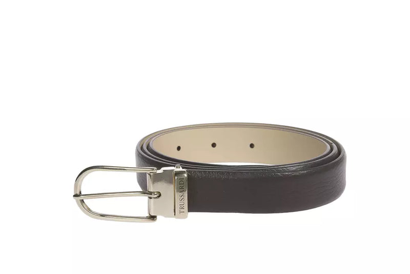 Trussardi Brown Leather Belt for Women - Adjustable & Stylish