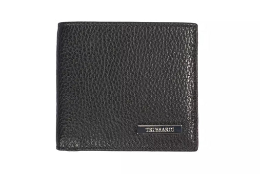Trussardi Zwarte Leren Herenportemonnee