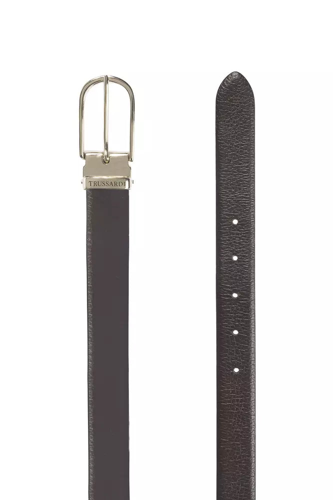Trussardi Brown Leather Belt for Women - Adjustable & Stylish