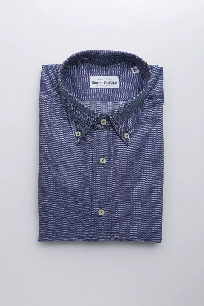 Chemise homme en coton bleu de Robert Friedman