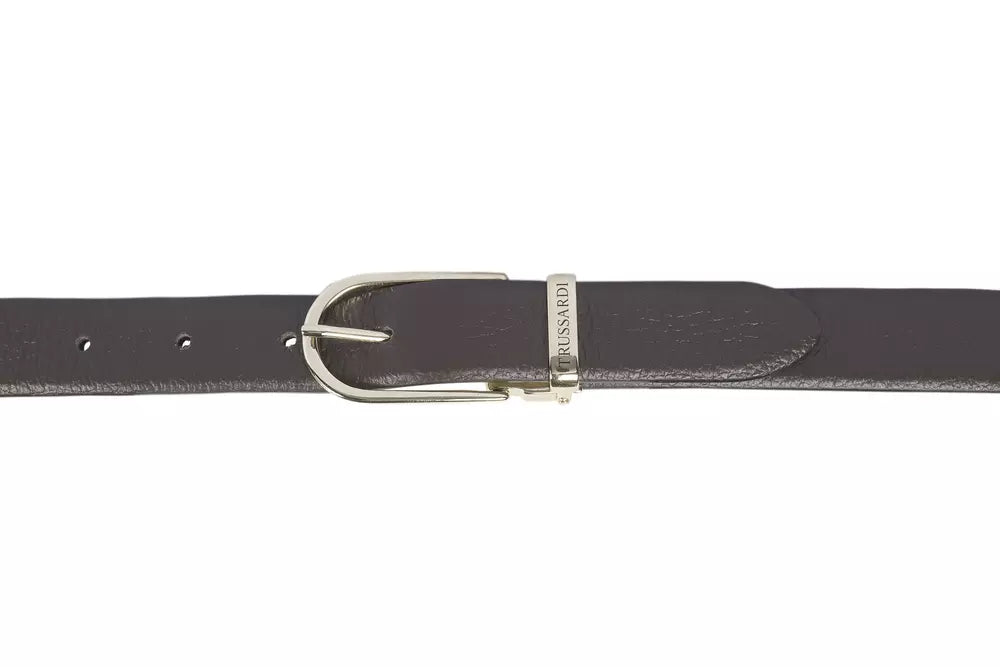Trussardi Brown Leather Belt for Women - Adjustable & Stylish