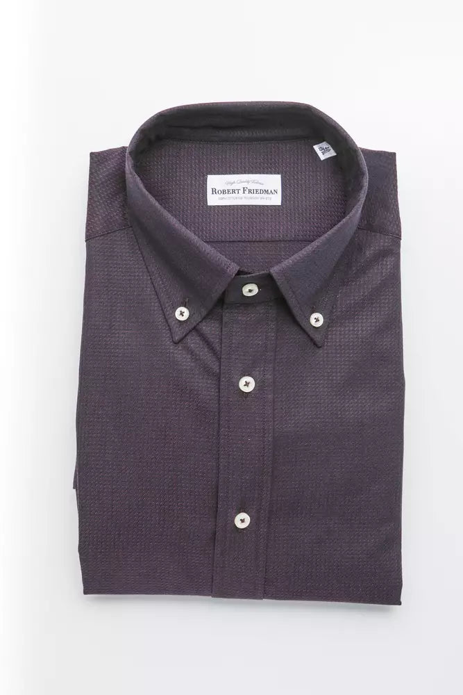 Chemise homme en coton noir Robert Friedman