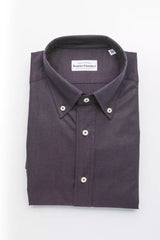 Chemise homme en coton noir Robert Friedman