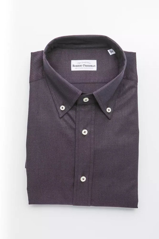 Chemise homme en coton noir Robert Friedman