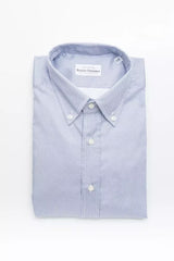 Chemise homme en coton bleu clair Robert Friedman