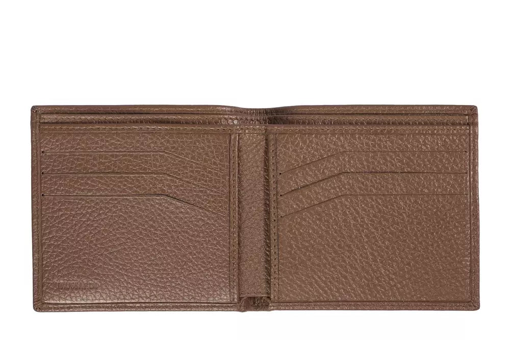 Portefeuille homme en cuir marron Trussardi