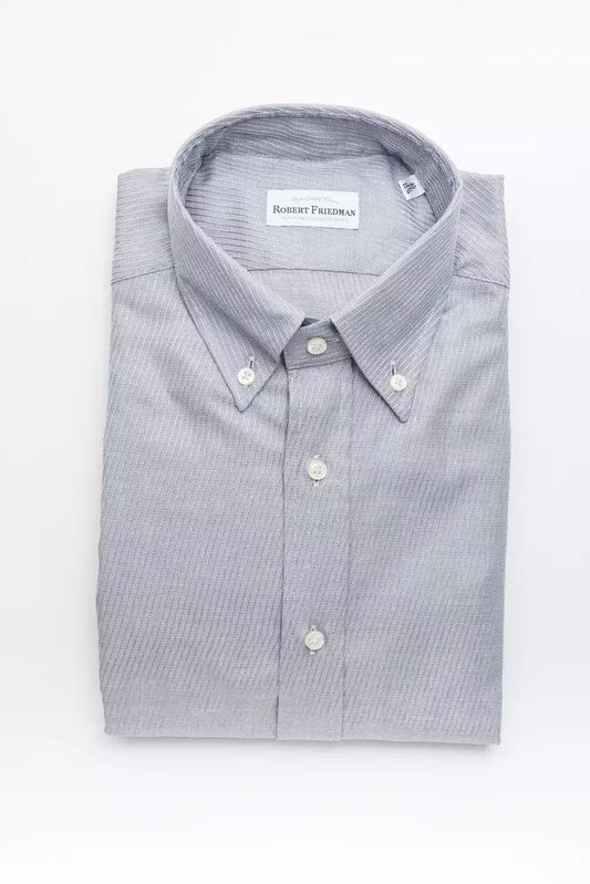 Chemise homme en coton beige Robert Friedman