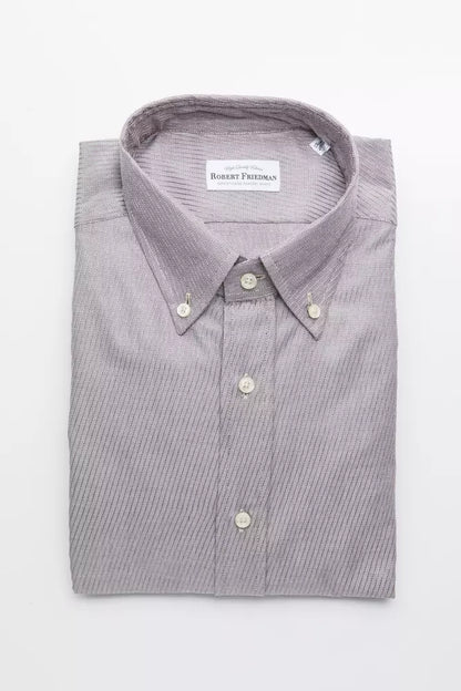 Chemise homme en coton beige Robert Friedman