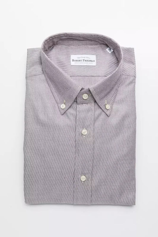 Chemise homme en coton beige Robert Friedman