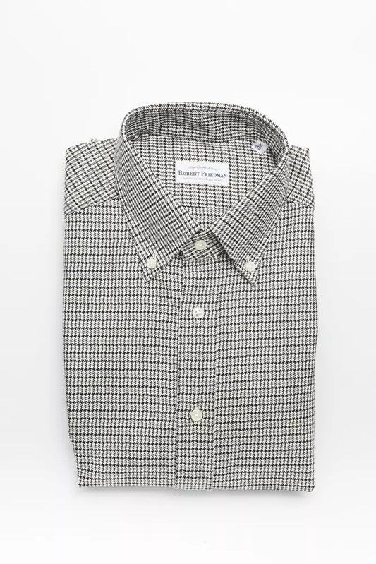 Chemise homme en coton beige Robert Friedman