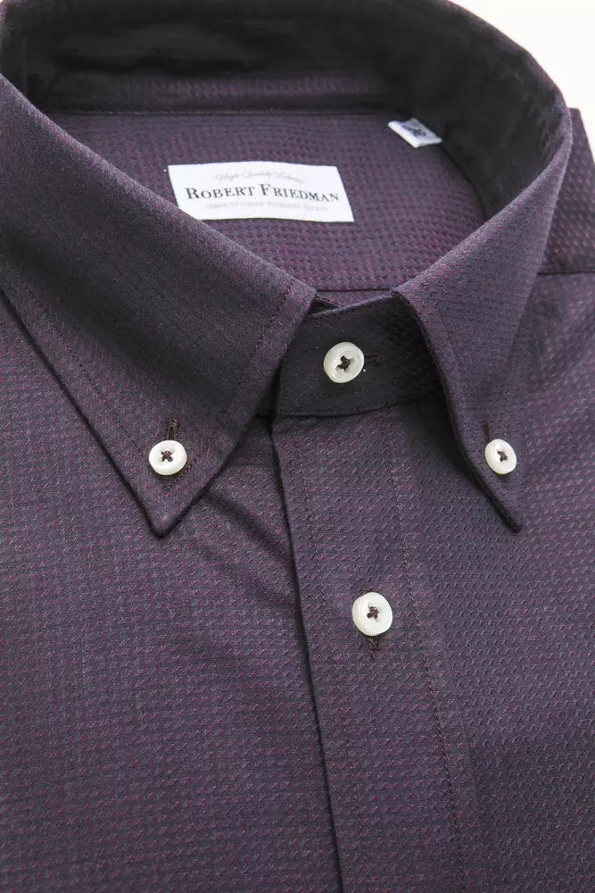 Chemise homme en coton noir Robert Friedman